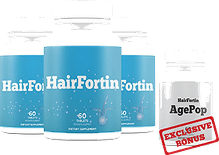 HairFortin 3 bottles — 90-day supply with free HairFortin AgePop bonus bottle